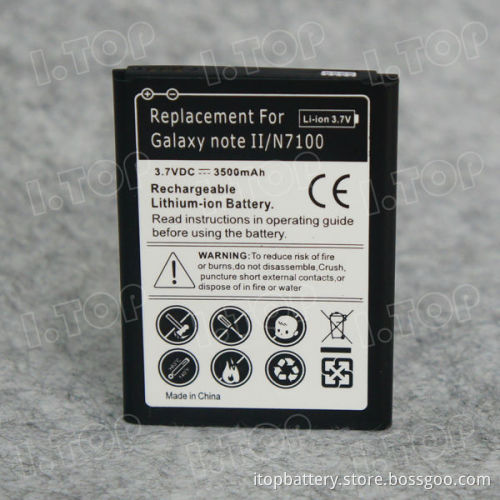 For Samsung Galaxy Note 2 N7100 Cell Phone Battery 3500mAh Support NFC